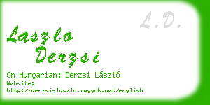 laszlo derzsi business card