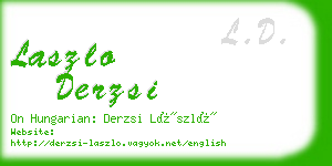 laszlo derzsi business card